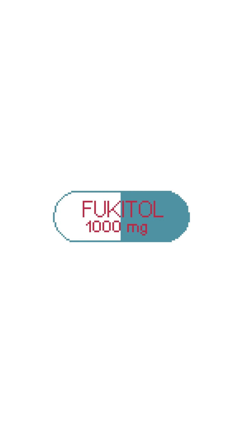Funny Fukitol Pill Sign printed needlepoint canvas - NeedleLittleStitchCo