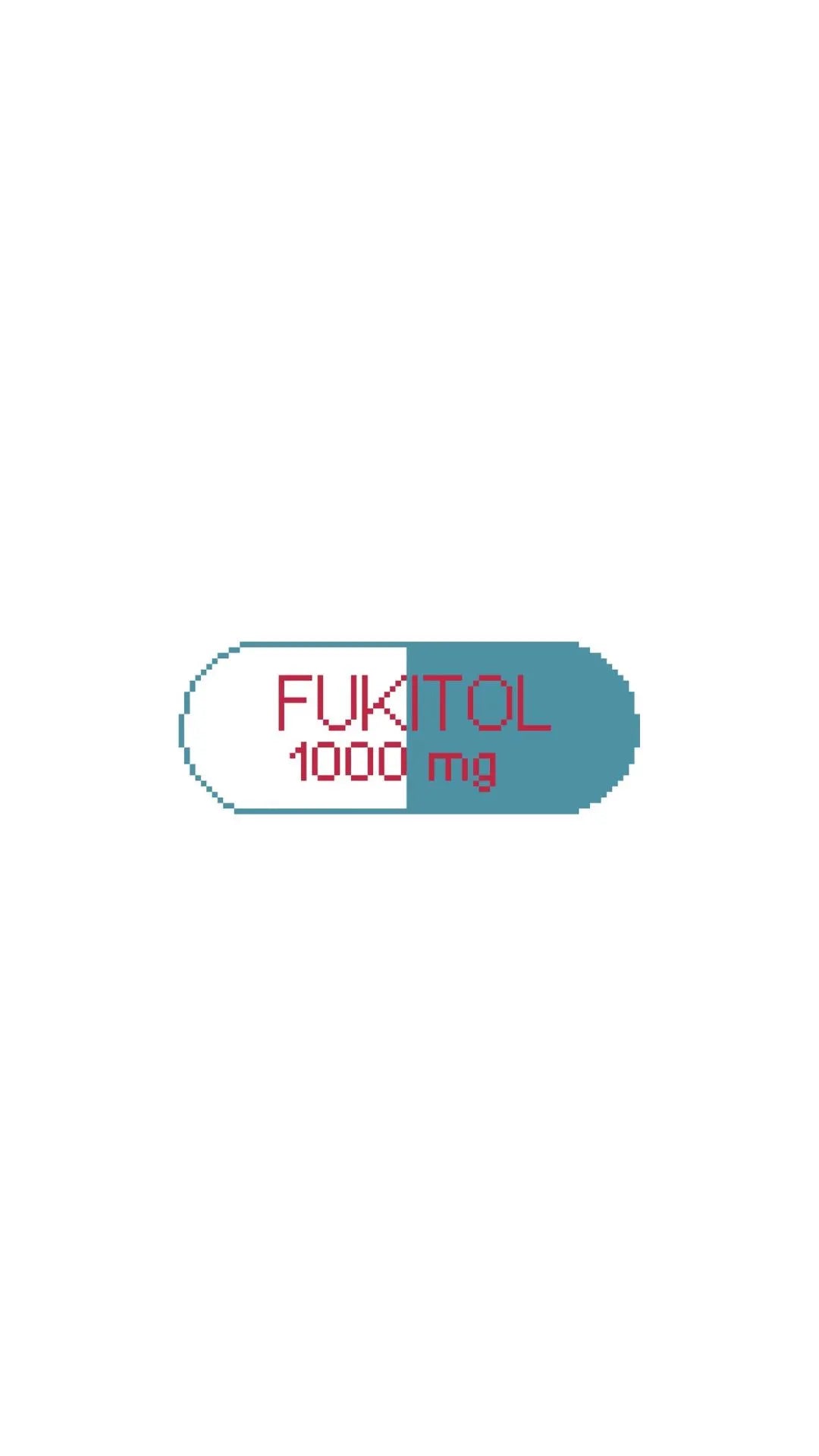 Funny Fukitol Pill Sign printed needlepoint canvas - NeedleLittleStitchCo
