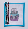 Negative Thoughts Shredder printed needlepoint canvas - NeedleLittleStitchCo