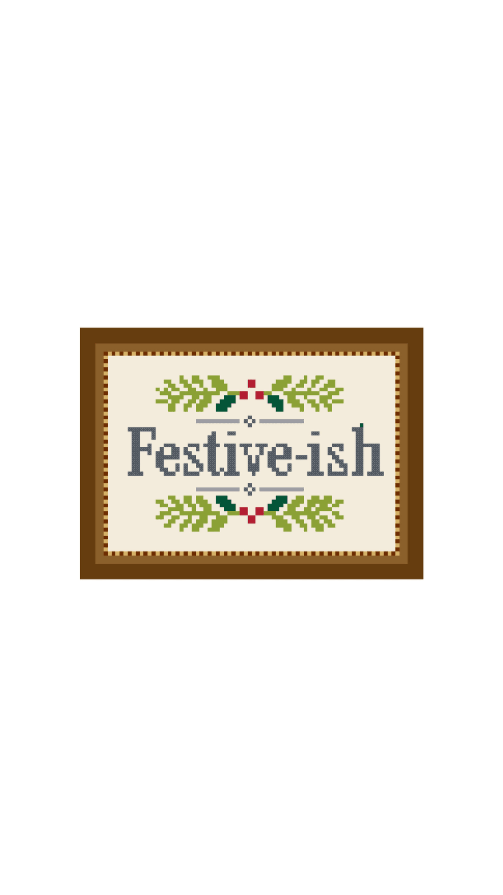 Festive-ish printed needlepoint canvas - NeedleLittleStitchCo