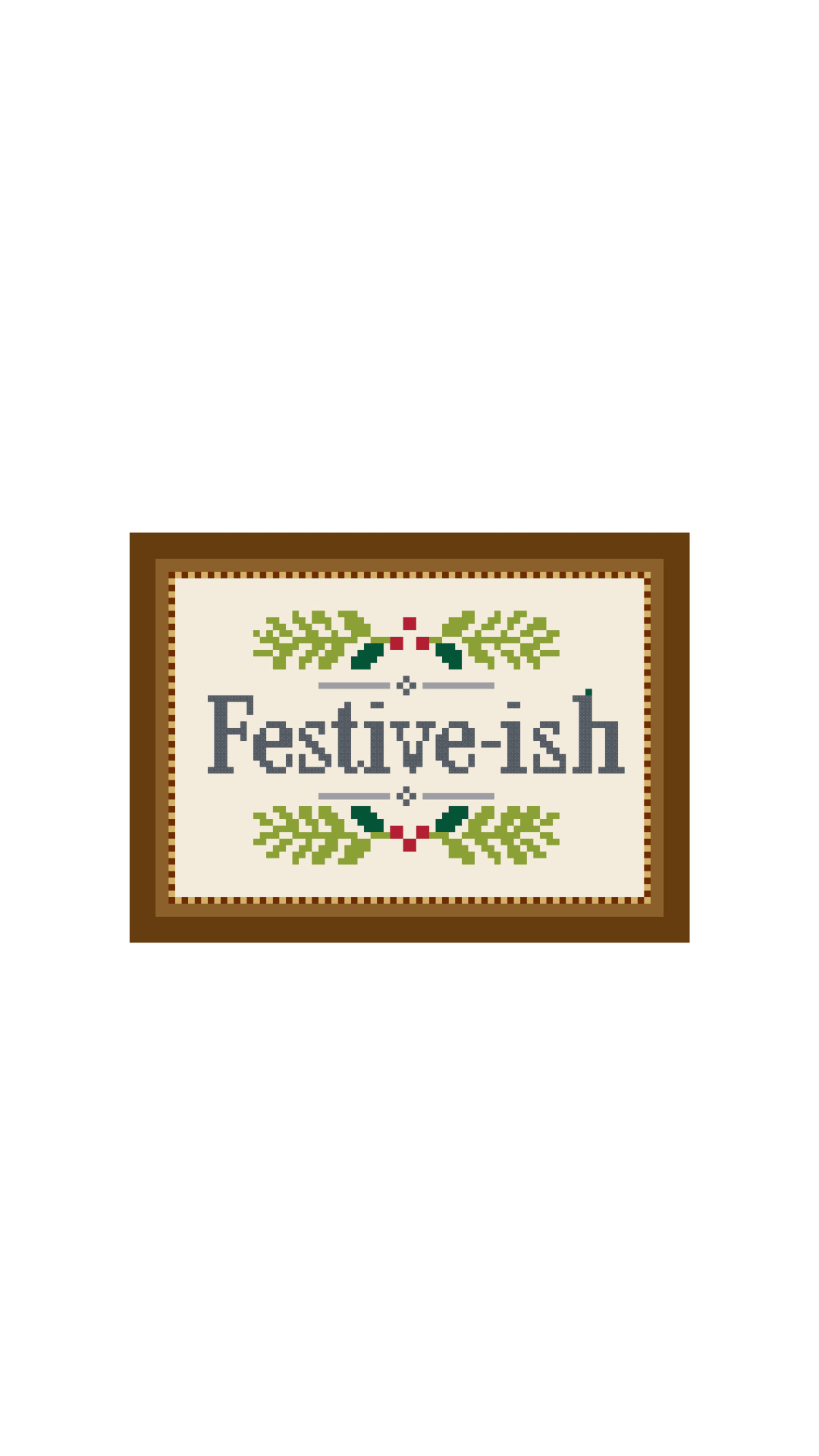 Festive-ish printed needlepoint canvas - NeedleLittleStitchCo