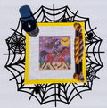 Halloween Cowgirl Witch printed needlepoint canvas - NeedleLittleStitchCo