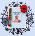 Halloween Golden Retriever printed needlepoint canvas - NeedleLittleStitchCo