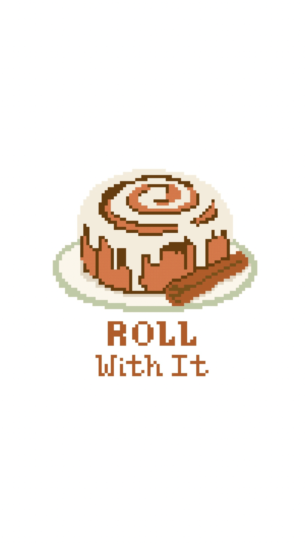Cinnamon Roll with It printed needlepoint canvas - NeedleLittleStitchCo