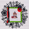 Halloween Witch Corgi printed needlepoint canvas - NeedleLittleStitchCo