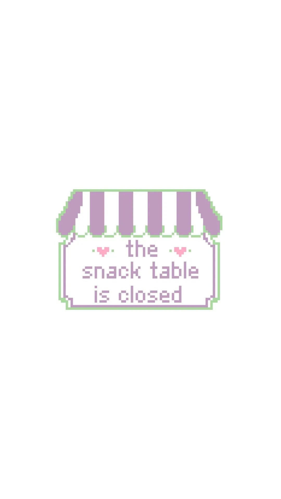Montessori The Snack Table is Closed Funny Sign printed needlepoint canvas - NeedleLittleStitchCo