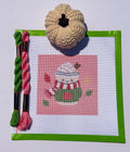 Pumpkin Spice Latte printed needlepoint canvas - NeedleLittleStitchCo
