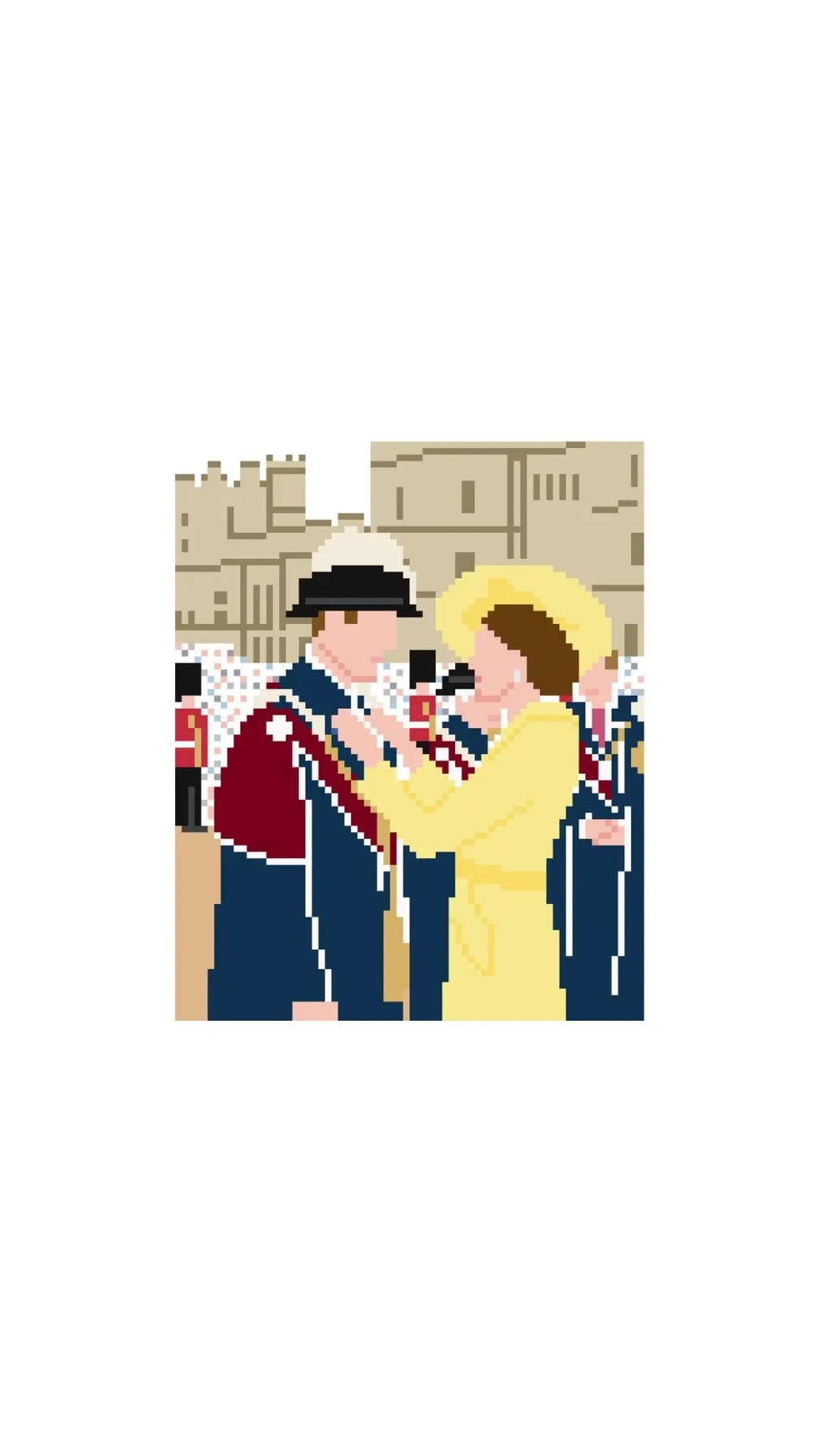 British Kate and William-Inspired printed needlepoint canvas - NeedleLittleStitchCo