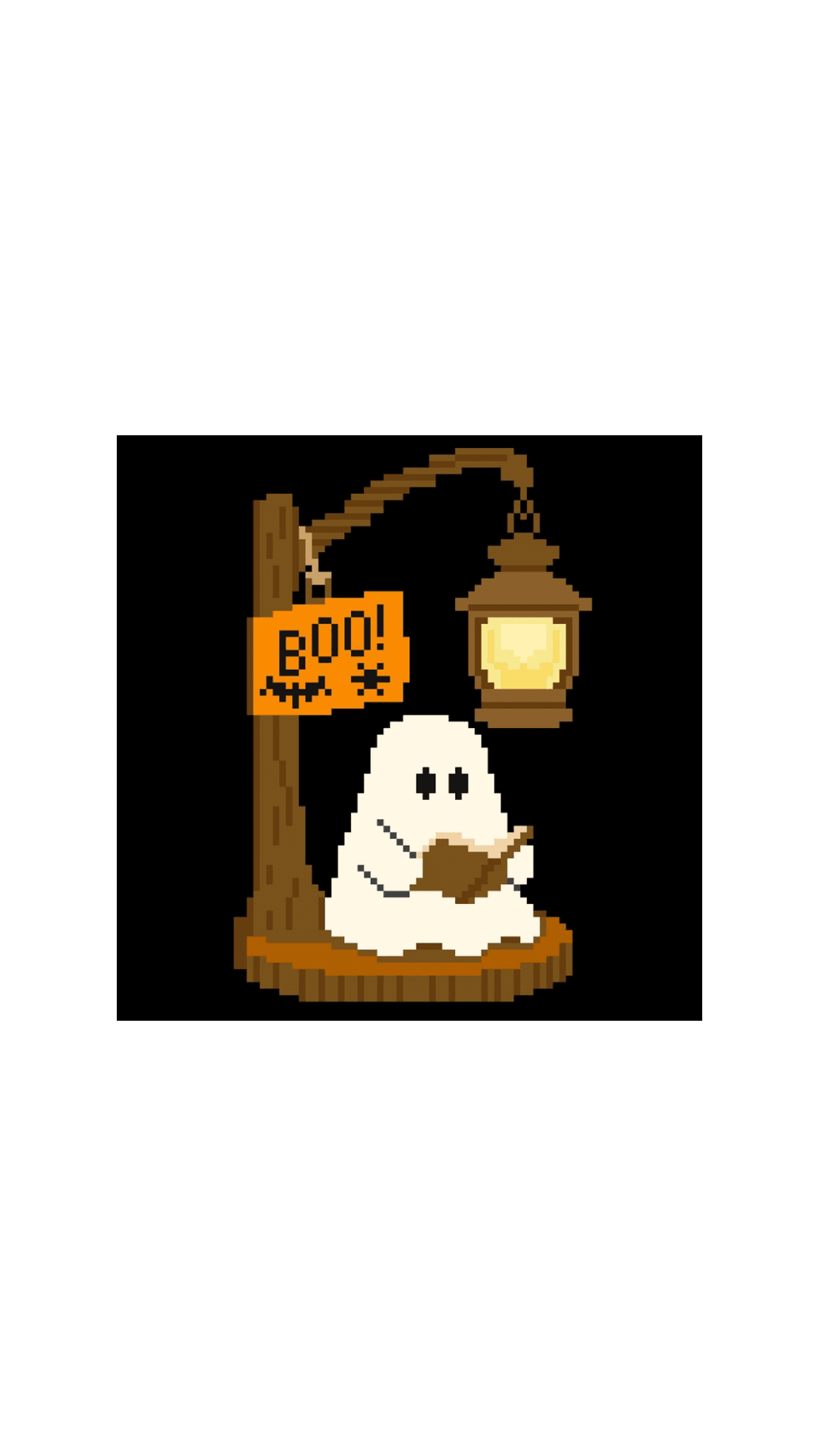 Ghost Reader printed needlepoint canvas - NeedleLittleStitchCo