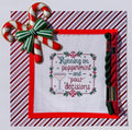 Peppermint and Pour Decisions printed needlepoint canvas - NeedleLittleStitchCo
