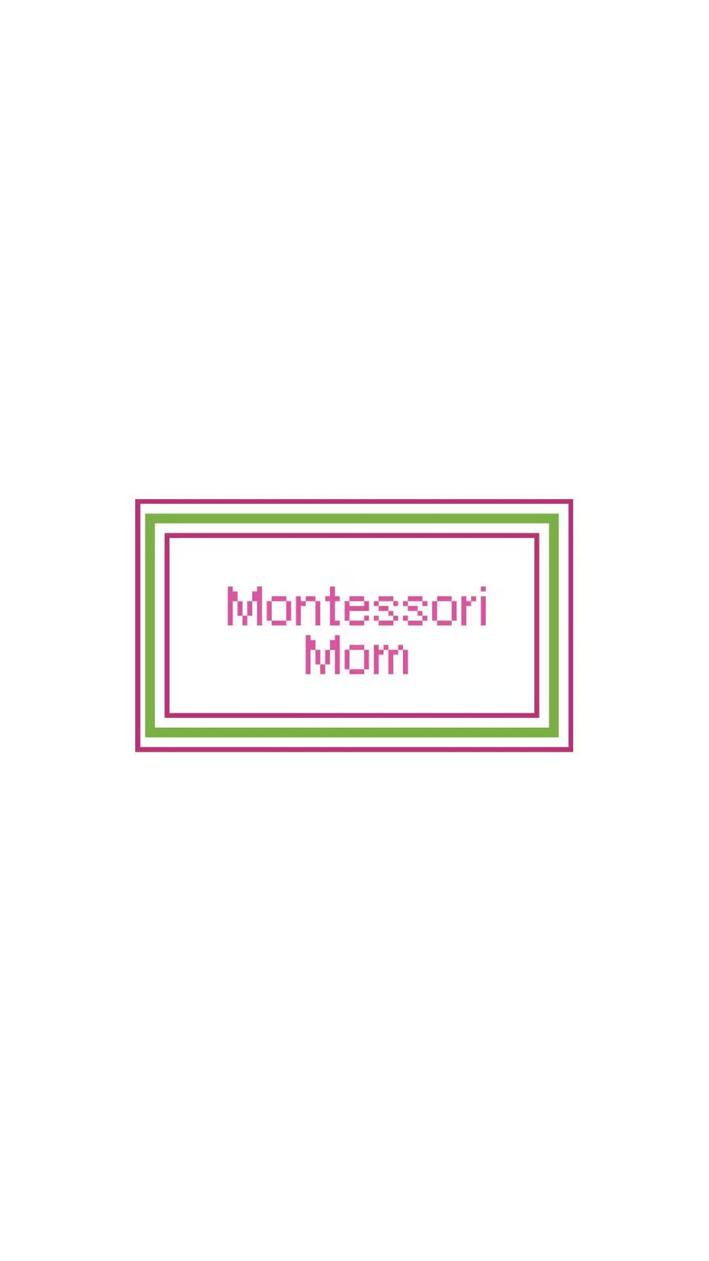 Montessori Mom Sign printed needlepoint canvas - NeedleLittleStitchCo