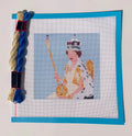 British Coronation Elizabeth-Inspired printed needlepoint canvas - NeedleLittleStitchCo