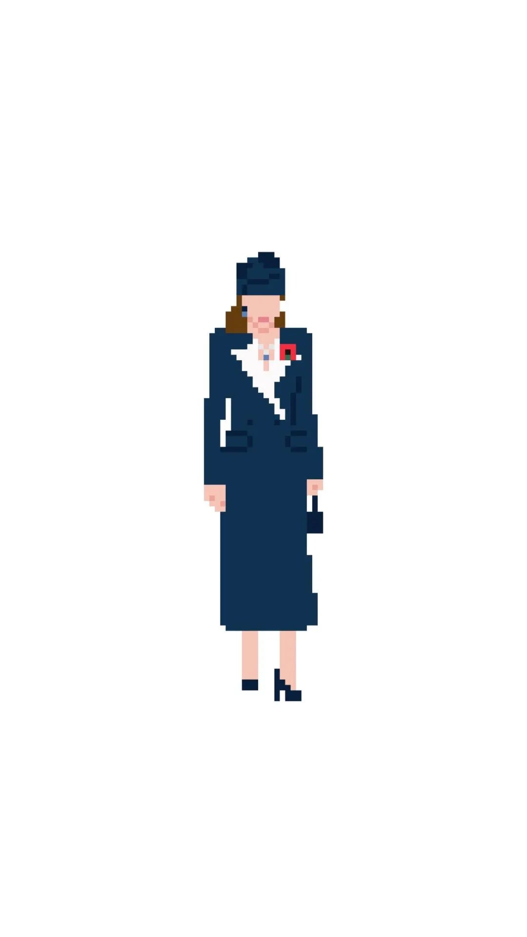 British Princess Kate in Navy Blue Suit printed needlepoint canvas - NeedleLittleStitchCo