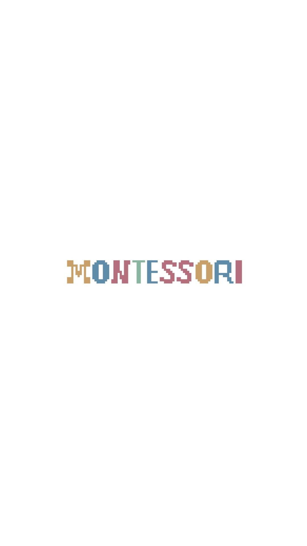 Montessori Sign printed needlepoint canvas - NeedleLittleStitchCo