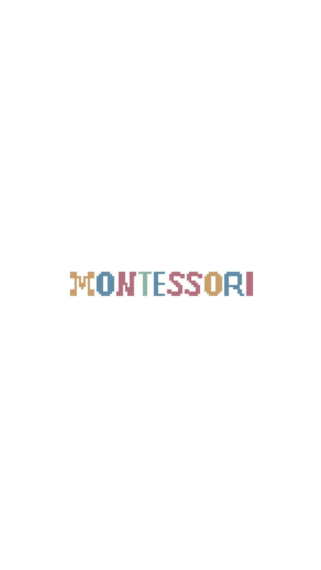 Montessori Sign printed needlepoint canvas - NeedleLittleStitchCo