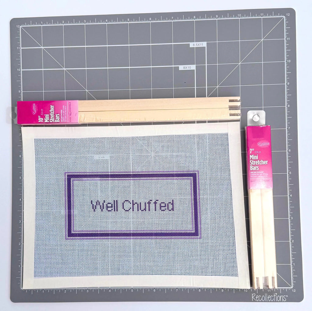 British Well Chuffed Sign printed needlepoint canvas - NeedleLittleStitchCo