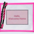 Hello, Welcome Home Sign printed needlepoint canvas - NeedleLittleStitchCo