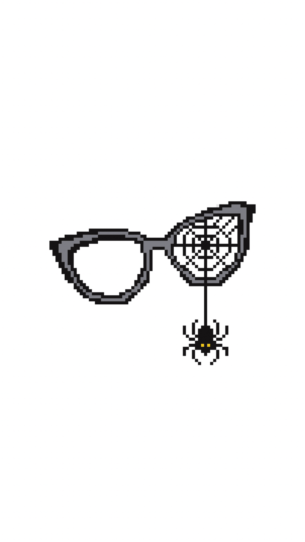 Witch's Spectacles printed needlepoint canvas - NeedleLittleStitchCo