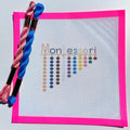 Montessori Bead Chain Sign printed needlepoint canvas - NeedleLittleStitchCo