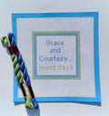 Montessori Grace and Courtesy Most Days Funny Sign printed needlepoint canvas - NeedleLittleStitchCo