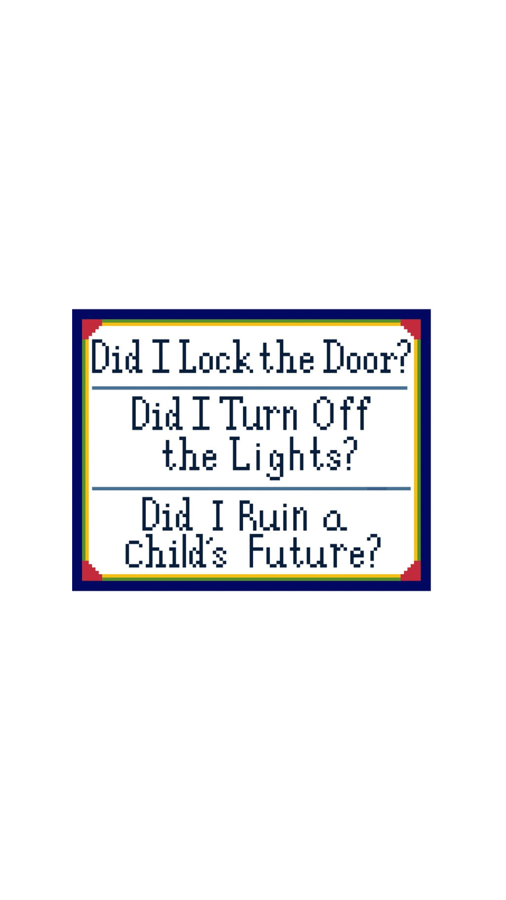 Teacher Anxiety printed needlepoint canvas - NeedleLittleStitchCo