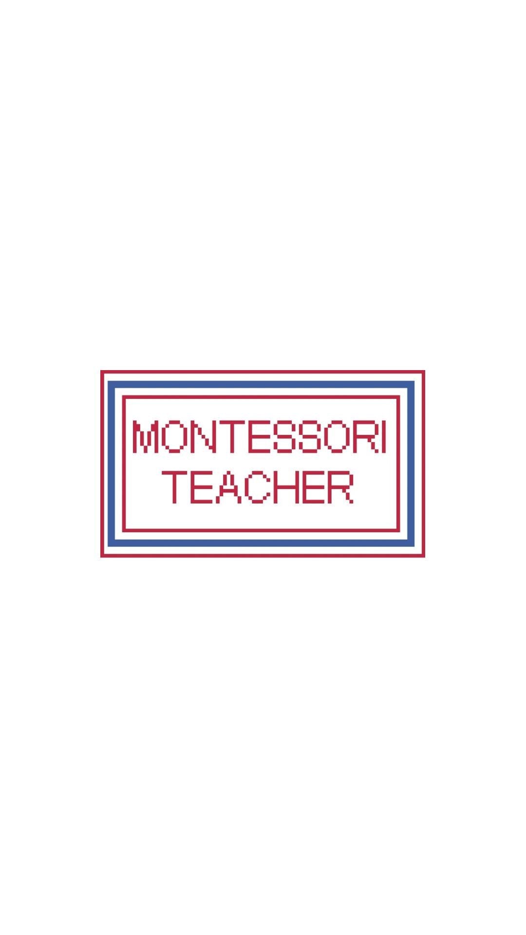 Montessori Teacher Sign printed needlepoint canvas - NeedleLittleStitchCo