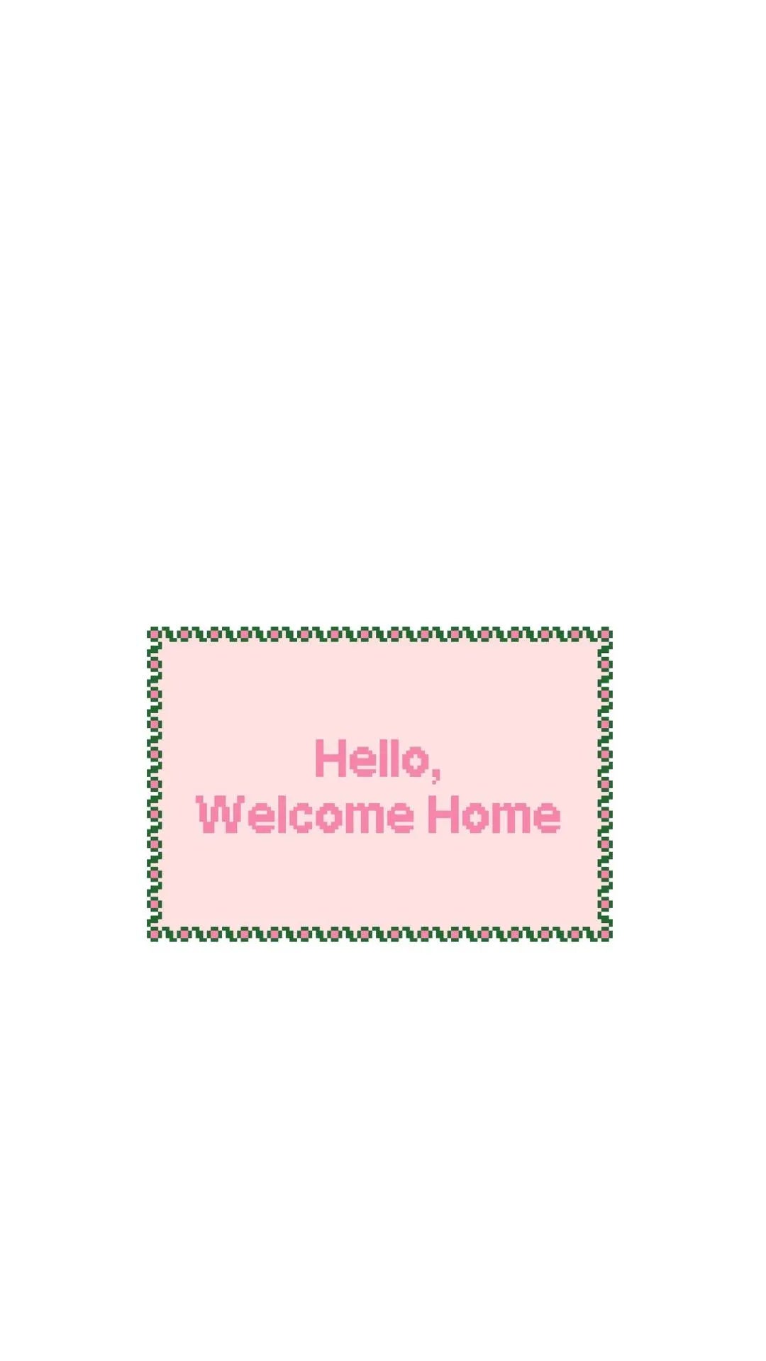 Hello, Welcome Home Sign printed needlepoint canvas - NeedleLittleStitchCo