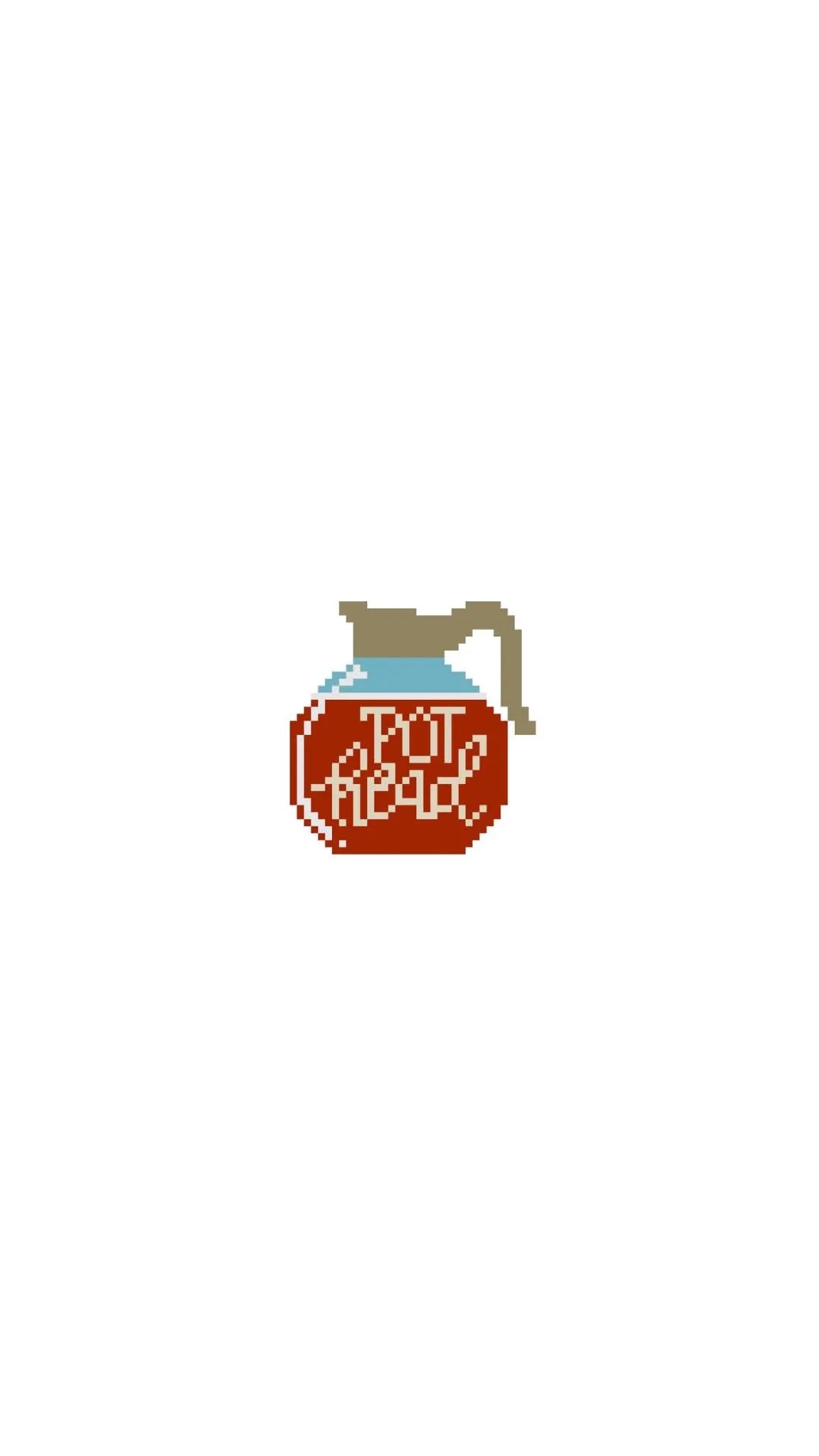 Funny Coffee Pot Head Sign printed needlepoint canvas - NeedleLittleStitchCo
