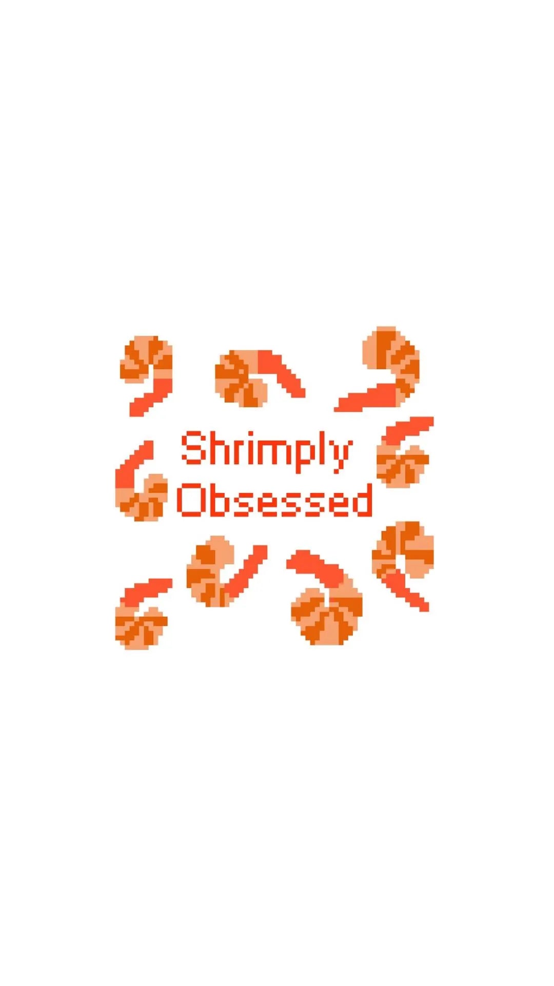 Funny Shrimply Obsessed Sign printed needlepoint canvas - NeedleLittleStitchCo