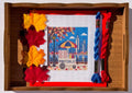 NYC Autumn Pretzel Cart printed needlepoint canvas - NeedleLittleStitchCo