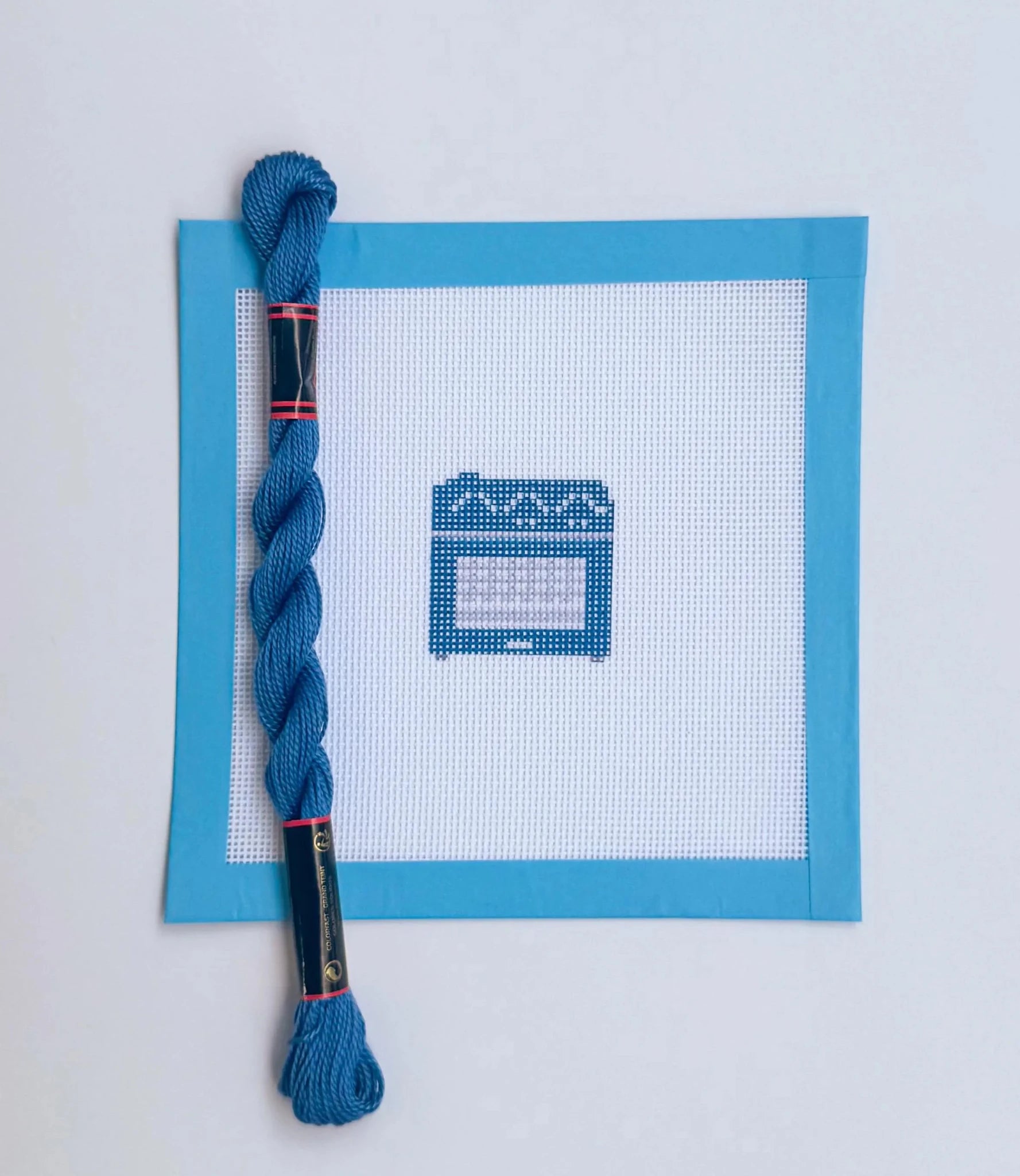 Colorful Countertop Oven printed needlepoint canvas - NeedleLittleStitchCo