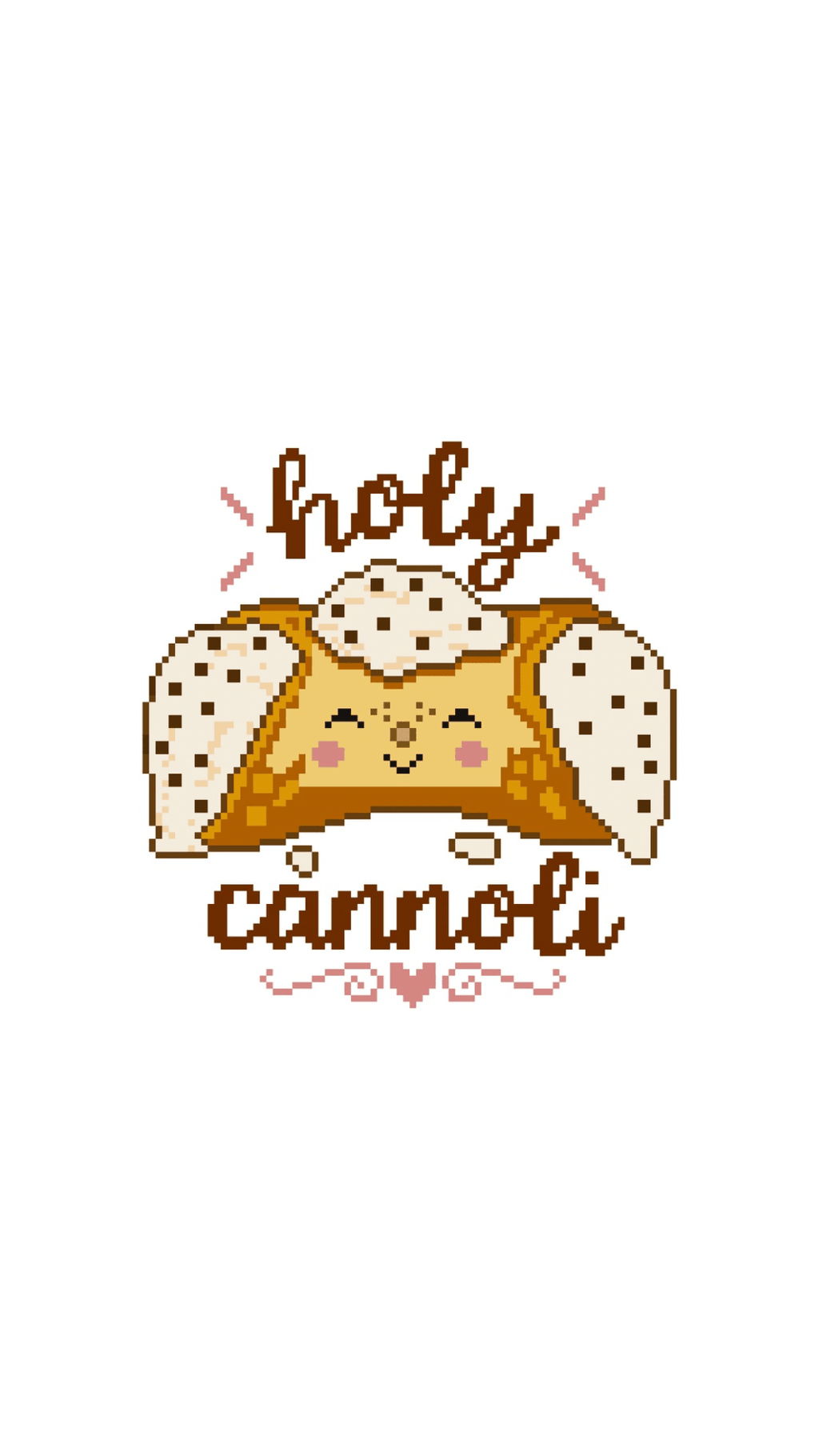 Cannoli printed needlepoint canvas - NeedleLittleStitchCo