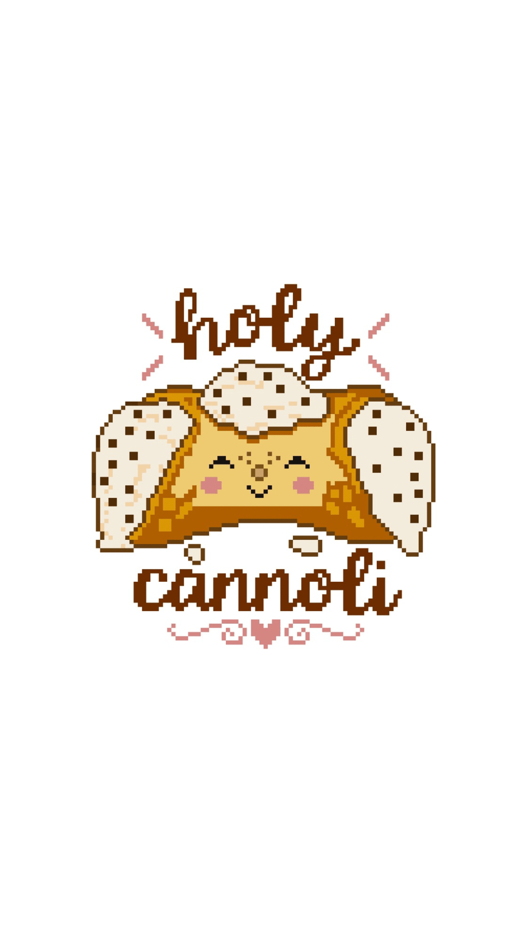 Cannoli printed needlepoint canvas - NeedleLittleStitchCo