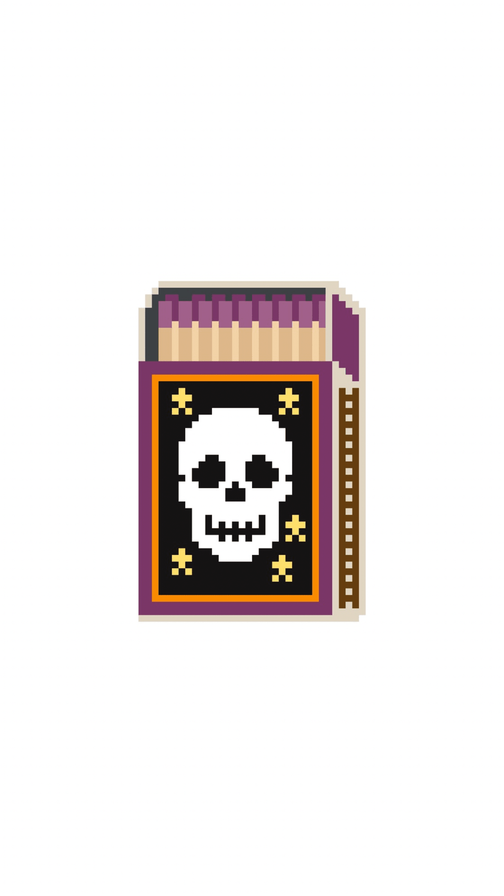 Halloween Skull Matchbox printed needlepoint canvas - NeedleLittleStitchCo