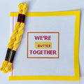 We're Butter Together Sign printed needlepoint canvas - NeedleLittleStitchCo