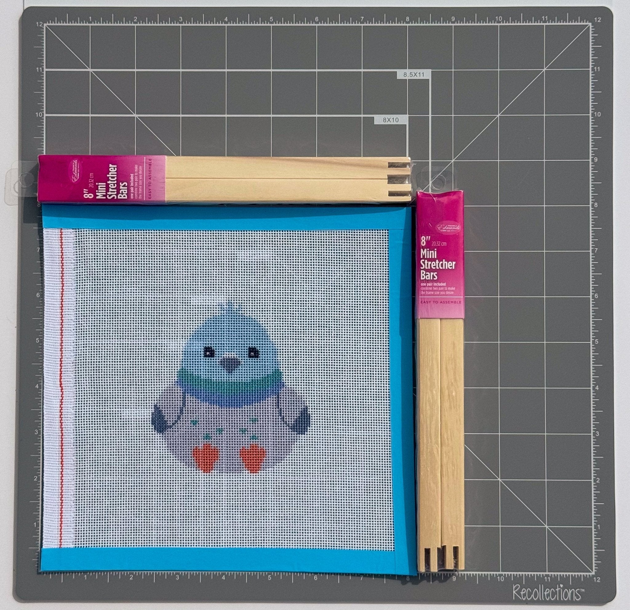 Baby Boy Pigeon Plush printed needlepoint canvas - NeedleLittleStitchCo
