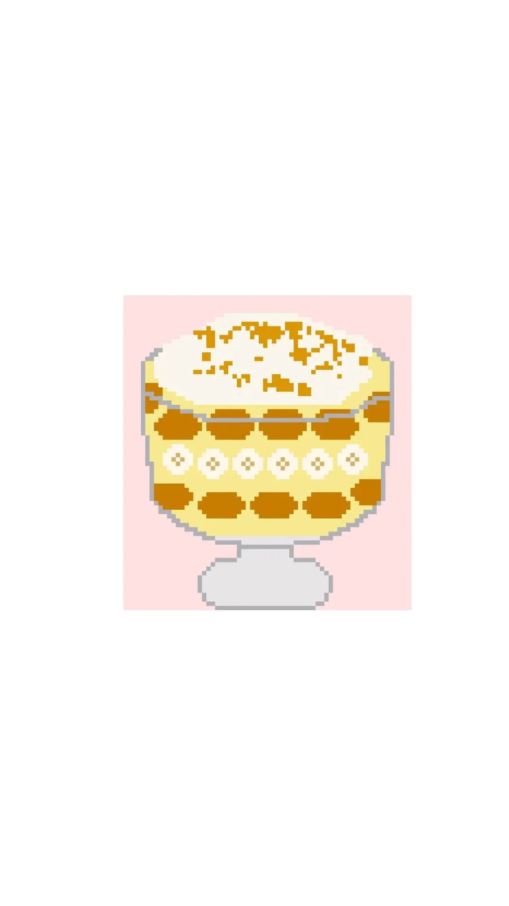 Banana Pudding printed needlepoint canvas - NeedleLittleStitchCo