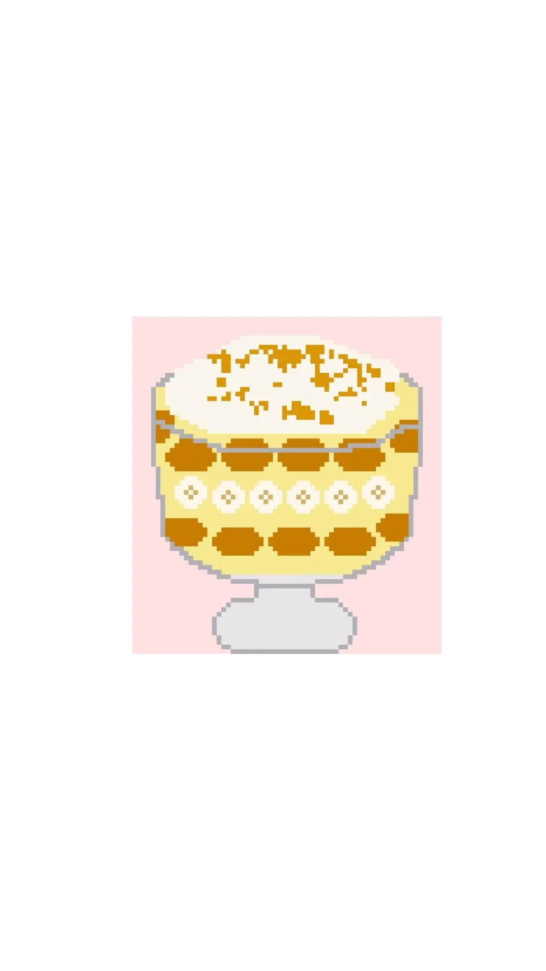 Banana Pudding printed needlepoint canvas - NeedleLittleStitchCo