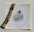 Oreo Pie printed needlepoint canvas - NeedleLittleStitchCo