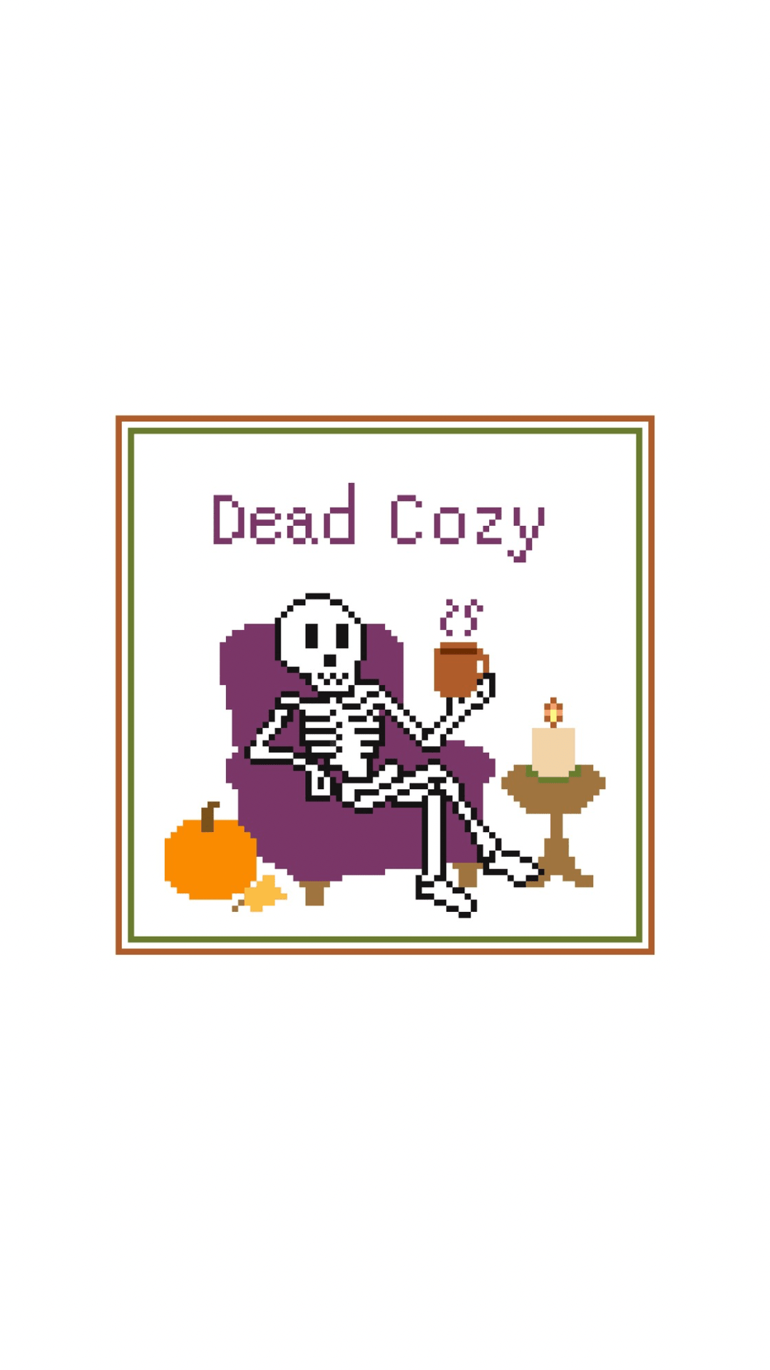 Dead Cozy printed needlepoint canvas - NeedleLittleStitchCo