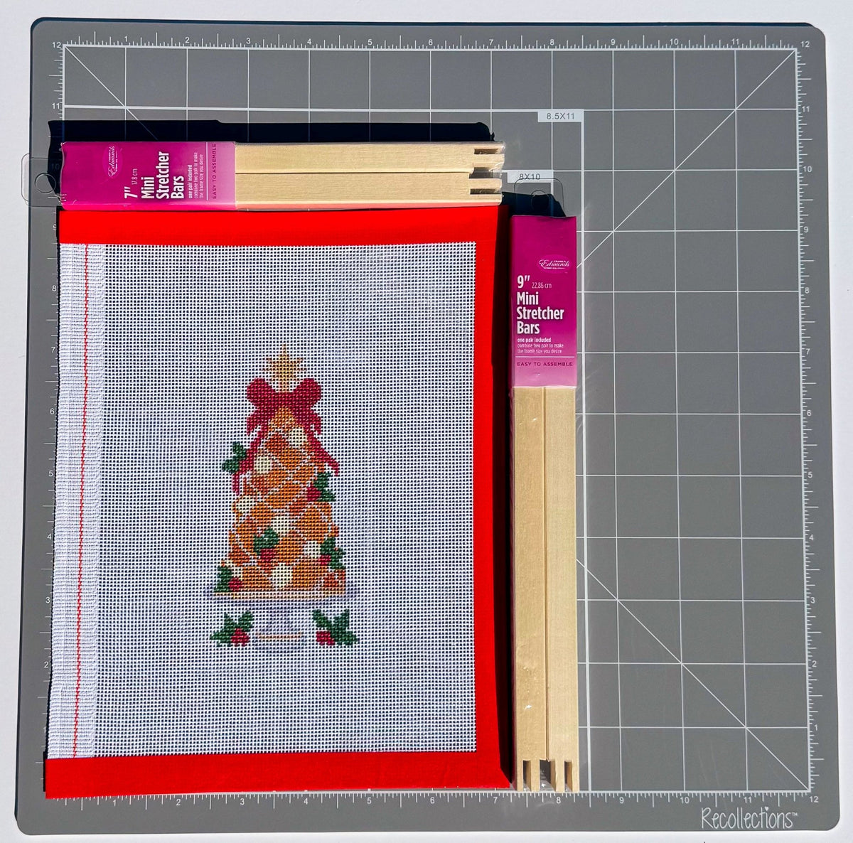 Christmas Croquembouche printed needlepoint canvas - NeedleLittleStitchCo