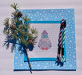 Winter Whimsical Pigeon Plush printed needlepoint canvas - NeedleLittleStitchCo