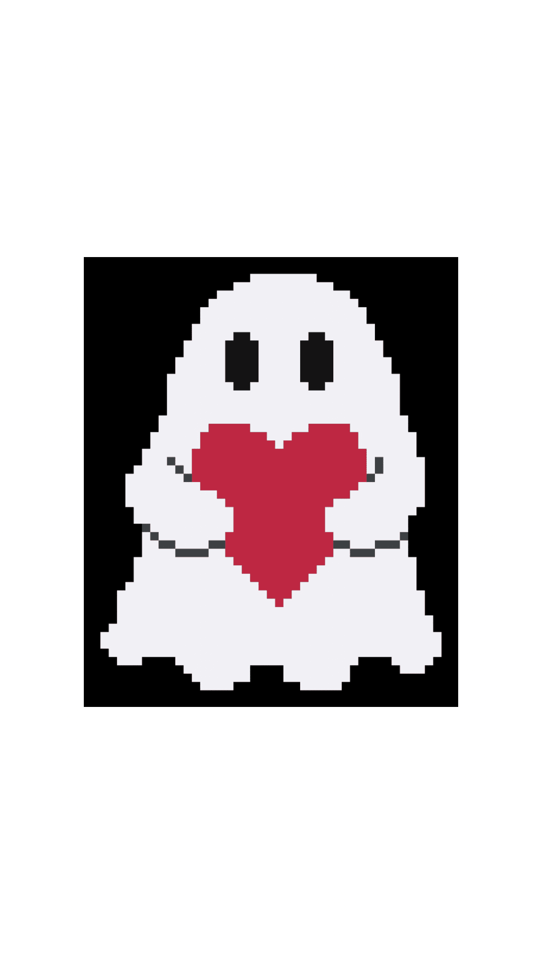 Mini Halloween Ghost printed needlepoint canvas - NeedleLittleStitchCo