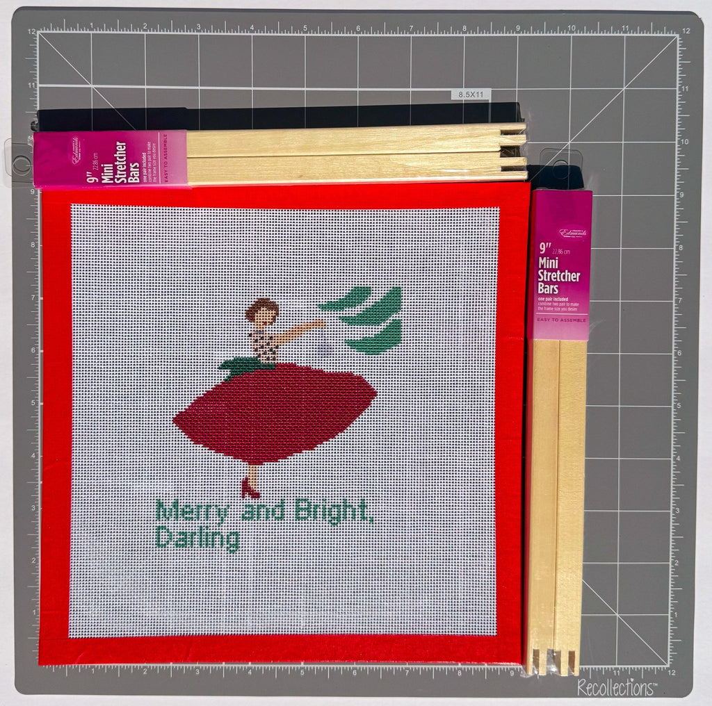 Merry and Bright, Darling printed needlepoint canvas - NeedleLittleStitchCo