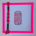 Girly Pop Soda Can printed needlepoint canvas - NeedleLittleStitchCo

